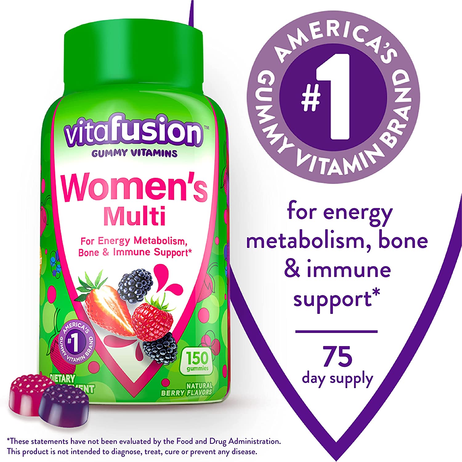 Vitaminas Para Mujer 150 Gomas Vitafusion Multivitaminas